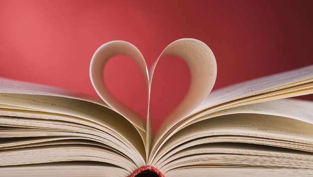 page in the shape of a heart